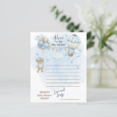 Papier Teddy Bear Barly Wachten Baby shower Advies (Staand voorkant)