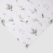 Papier tissue met groene bladeren (Detail)