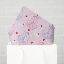 Papier tissue Parijs, Eiffeltoren Decoupage