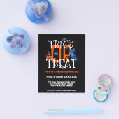 PAPIER |Trick or treat Halloween Party Black Invit Flyer (Enkel)