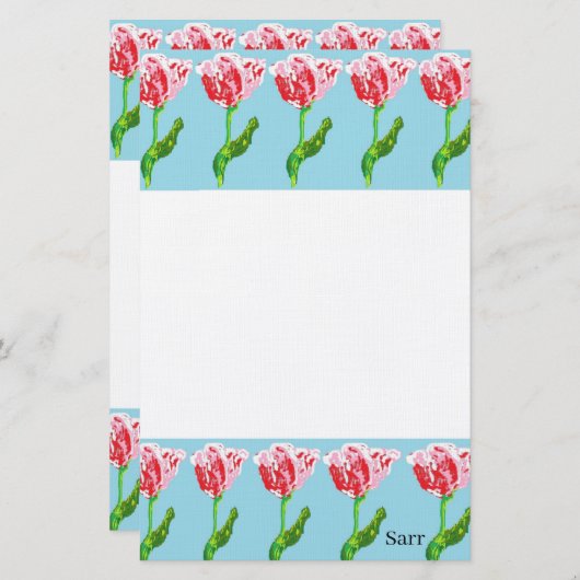 Papier : Tulpen (Voorkant / Achterkant)