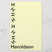 Papier - Tumbling Monogram (achternaam) (Voorkant)