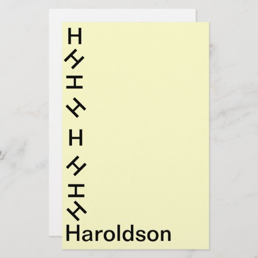 Papier - Tumbling Monogram (achternaam) (Voorkant / Achterkant)