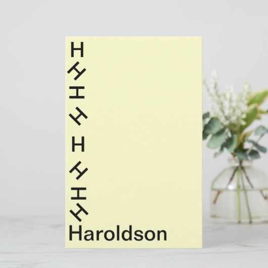 Papier - Tumbling Monogram (achternaam) (Staand voorkant)