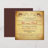  papier Typografische kerstuitnodiging Kaart (Voorkant / Achterkant)