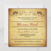 papier Typografische kerstuitnodiging Kaart (Voorkant)