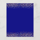 PAPIER | Uitnodiging Glitter Red Blue 4 juli BBQ Flyer (Achterkant)
