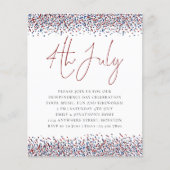 PAPIER | Uitnodiging van de partij Glitter Red Blu Flyer (Voorkant)