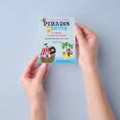 PAPIER | Uitnodiging van de piraten van Birthday Flyer (Hand)