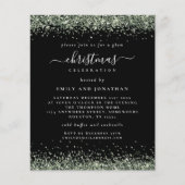 PAPIER | Uitnodiging voor groene kerstfeestfeest ( Flyer (Voorkant)