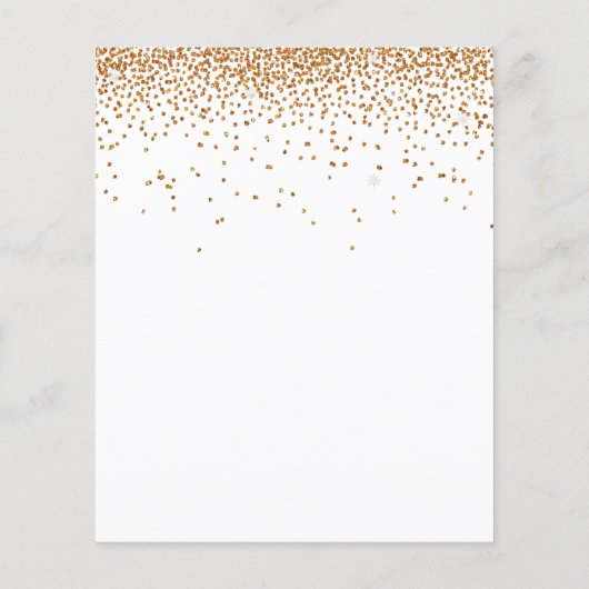 PAPIER | Uitnodiging voor kerstfeestdagen met goud Flyer (Achterkant)