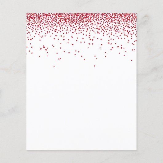 PAPIER | Uitnodiging voor kerstfeestdagen met rood Flyer (Achterkant)