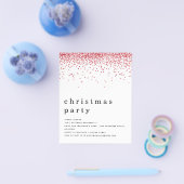 PAPIER | Uitnodiging voor kerstfeestdagen met rood Flyer (Enkel)