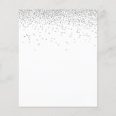 PAPIER | Uitnodiging voor Silver Glitter-kerstfees Flyer (Achterkant)