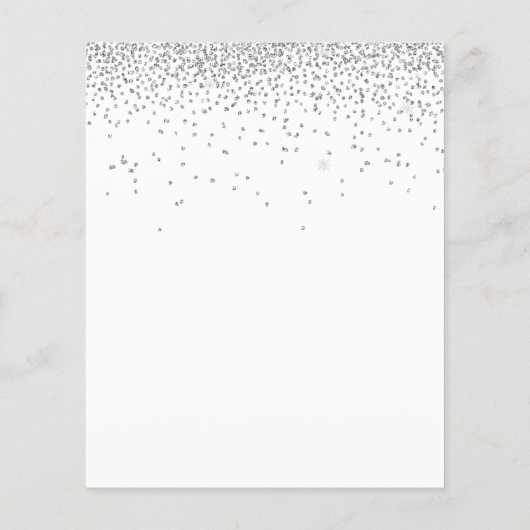 PAPIER | Uitnodiging voor Silver Glitter-kerstfees Flyer (Achterkant)