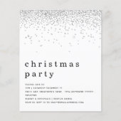 PAPIER | Uitnodiging voor Silver Glitter-kerstfees Flyer (Voorkant)