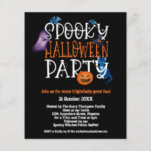 PAPIER Uitnodiging voor Spoky Halloween Party Bl Flyer