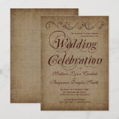 papier - Uitnodigingen voor rigoureus landhuwelij (Voorkant / Achterkant)