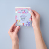 PAPIER | Unicorn Magical 3rd Birthday Invitation Flyer (Hand)