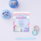 PAPIER | Unicorn Magical 3rd Birthday Invitation Flyer (Enkel)