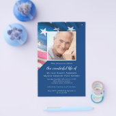 PAPIER US Flag Veteran Memorial Service Flyer (Enkel)