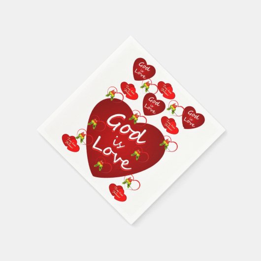 Papier-Valentijnsdag Napkins Servetten (Hoek)