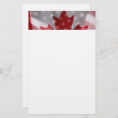 Papier van Amerikaanse en Canadese vlaggen (Voorkant / Achterkant)
