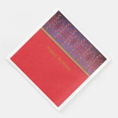 Papier van Birthday Napkin in roze pruimen en most Servet (Hoek)