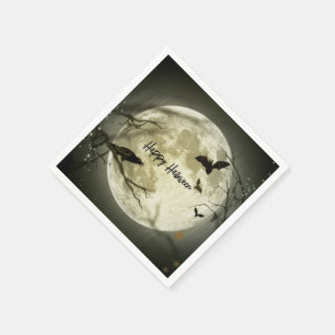 Papier van de haute van het gehakte Moon Halloween Servet
