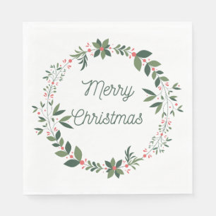 Papier van de prettige kerstfeestdag Napkins Servet