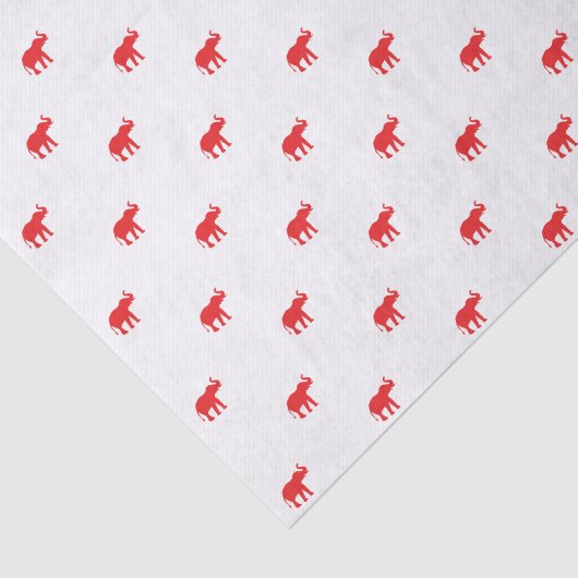 Papier van de rode en witte olifant (Detail)