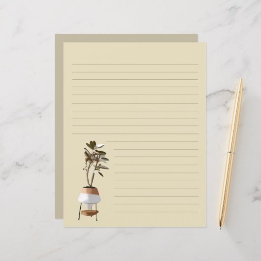 Papier van de soort gebruikt bij de boomstructuur  (Voorkant / Achterkant in situ)