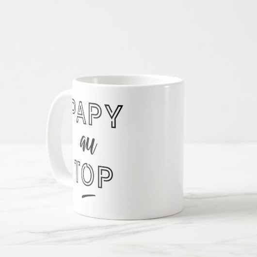 Papier van de top koffiemok (Voorkant links)