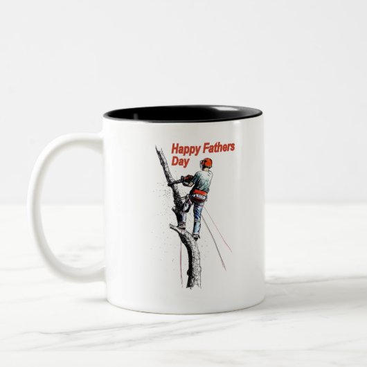 Papier van de vaders tweekleurige koffiemok (Links)
