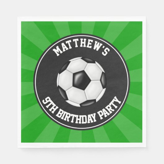 Papier van de voetbalpartij Napkins Servetten (Voorkant)
