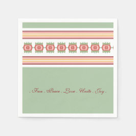  papier van Floral en Stripe Servet