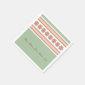 papier van Floral en Stripe Servet (Hoek)