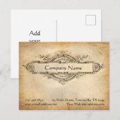 papier van Floral-Medallion Briefkaart (Voorkant / Achterkant)