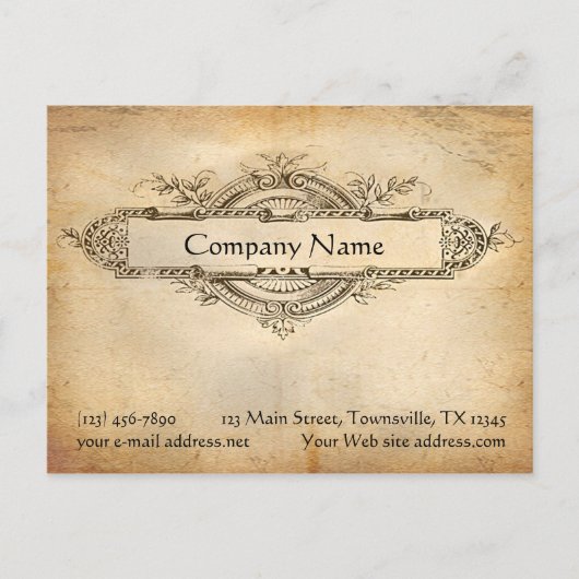 papier van Floral-Medallion Briefkaart (Voorkant)