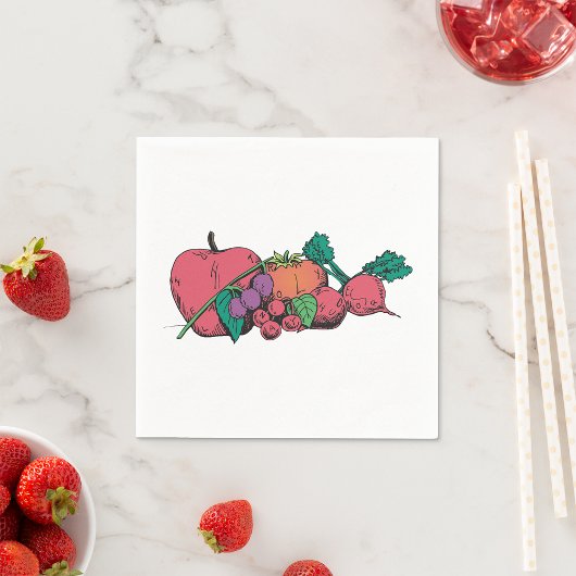 Papier van groenten, vers, servetten