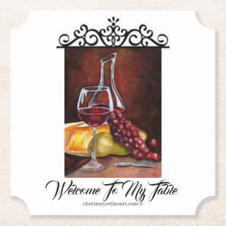 Papier van het onderzetter - Welkom bij mijn tabel