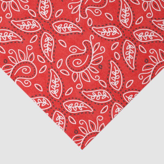 Papier van het rode land Paisley-patroon (Detail)