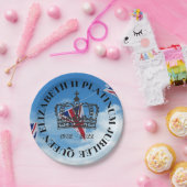 Papier van koningin Elizabeth II Platinum Jubilee  Papieren Bordje (Feest)