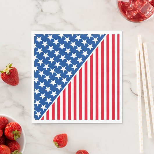 Papier van luiers en patriottische strips servet (Insitu)