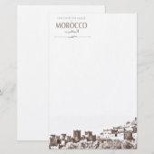 Papier van Marokkaanse Kasbah schrijven (Voorkant / Achterkant)