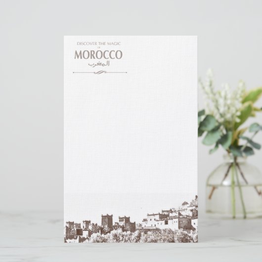 Papier van Marokkaanse Kasbah schrijven (Staand voorkant)