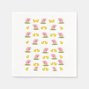 Papier van Napkin Ducks Servet