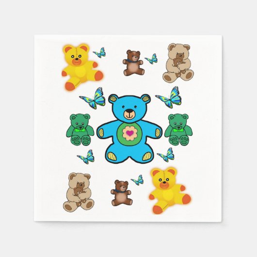 Papier van Napkin teddy Servetten (Voorkant)