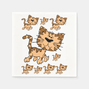 Papier van Napkins Cat Servetten