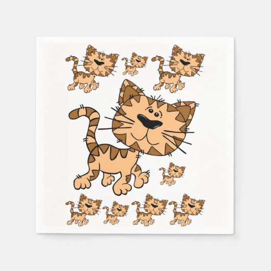 Papier van Napkins Cat Servetten (Voorkant)